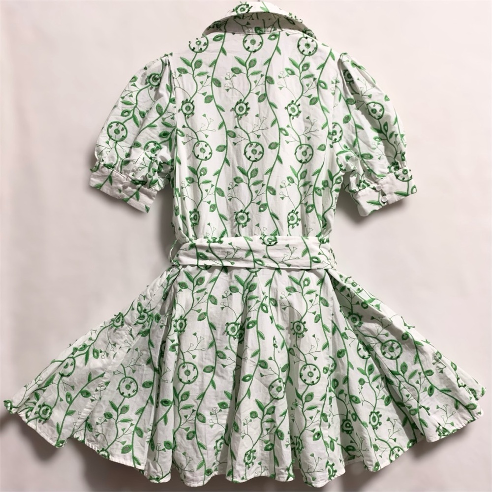 Ciebon embroidered Floral Green and White Dress - Picture 14 of 14